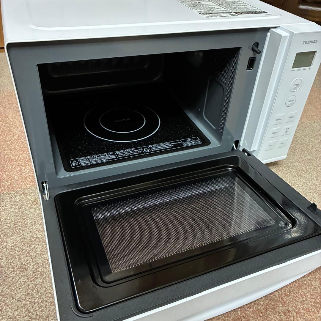 TOSHIBA(東芝) 電子レンジ 17L 縦開き 単機能 フラットテーブル