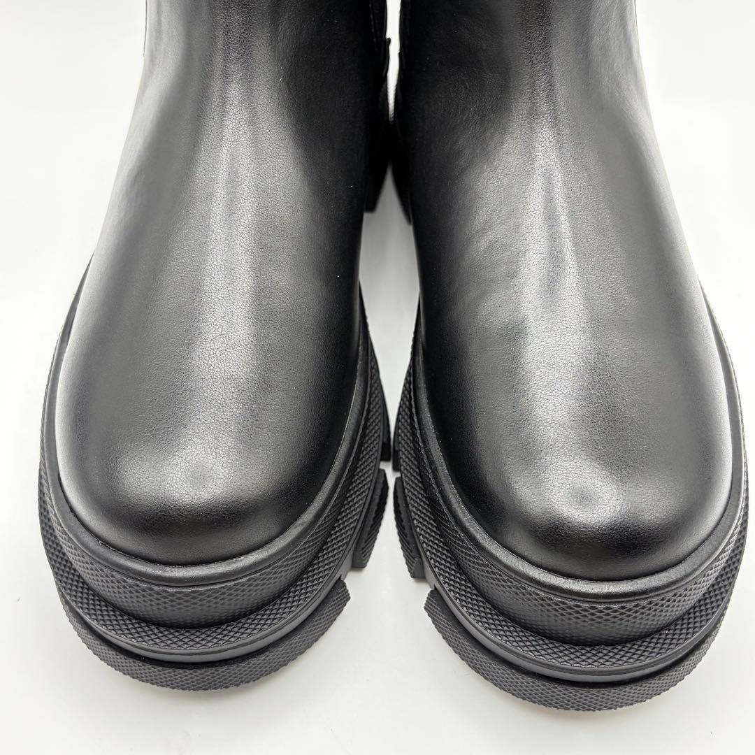 【新品未使用】ATELIER BRUGGE サイドゴアブーツ レザー 厚底 黒