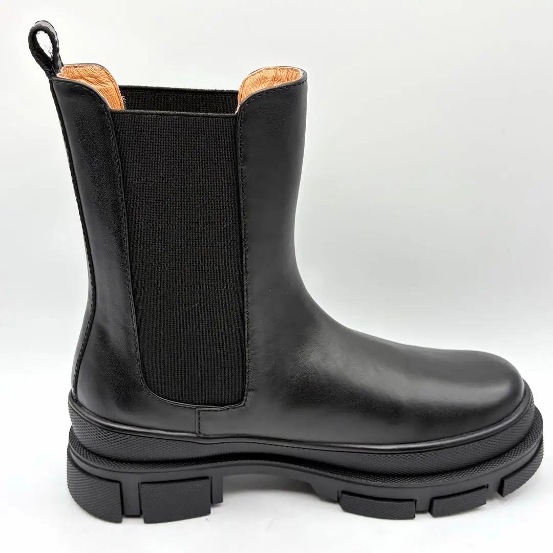 【新品未使用】ATELIER BRUGGE サイドゴアブーツ レザー 厚底 黒