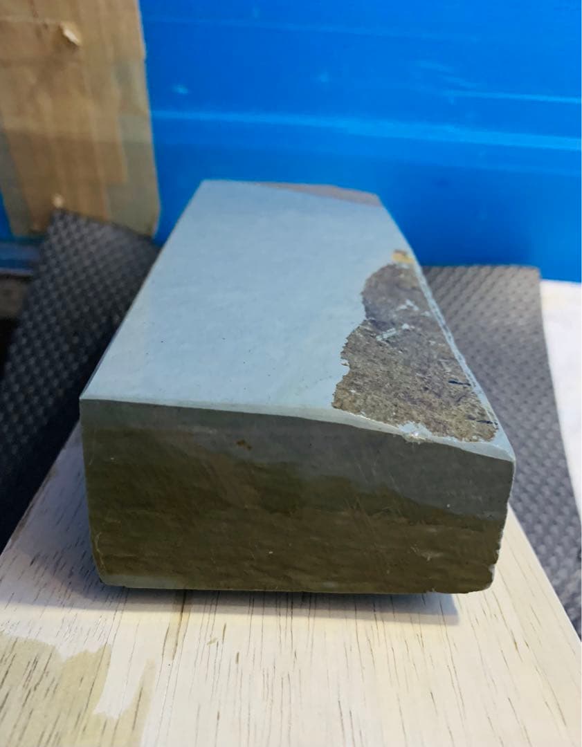 338 天然砥石　正本山　水浅黄　上物　仕上げ砥石