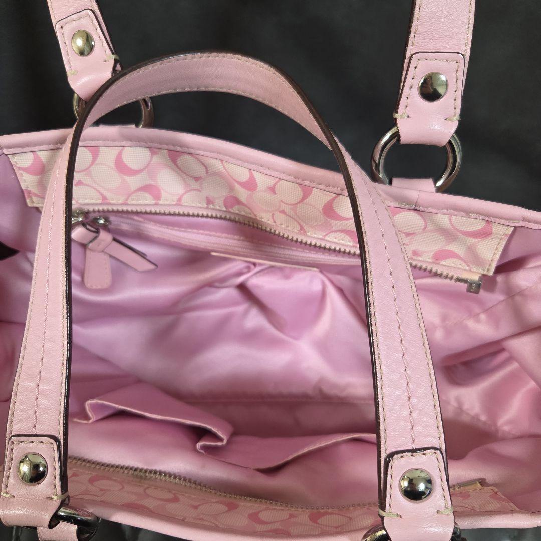 め*い様 Coach ピンク ショルダーバッグ