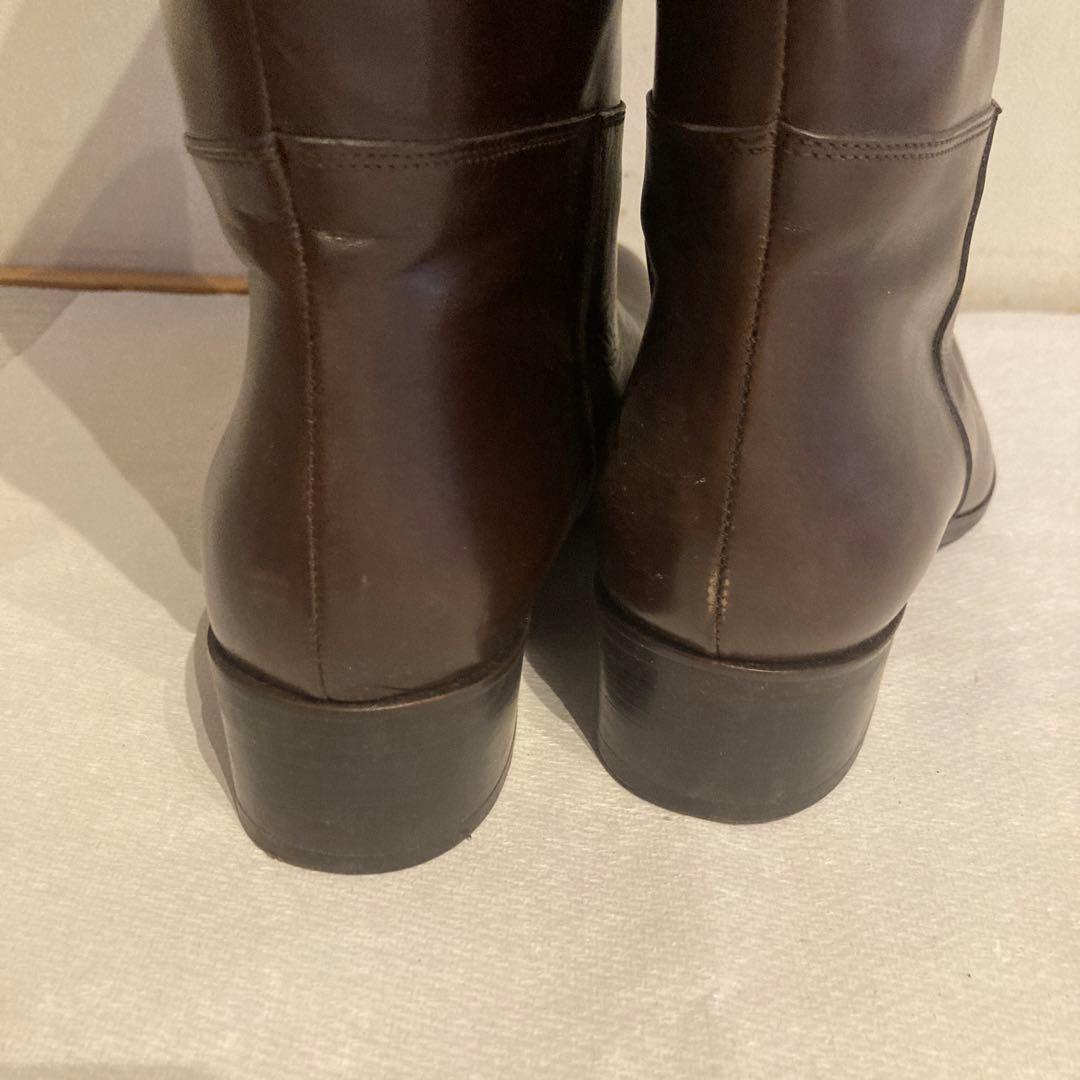 MachiYou　FOXEYダークブラウン レザー ロングブーツ