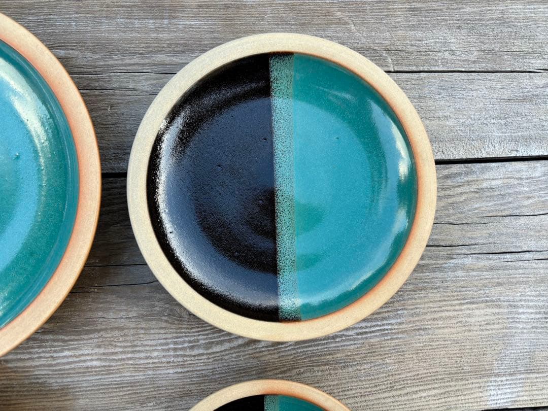 柳宗理　中井窯　染め分け　皿　4点　牛ノ戸窯因州・中井窯　絶版品