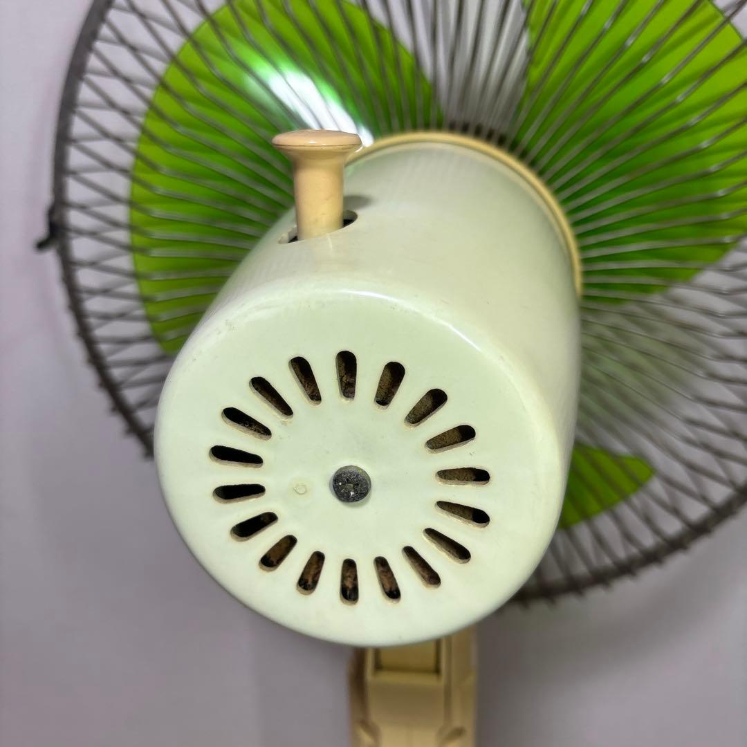 希少 昭和レトロ National 3枚羽 扇風機 大型 緑 ヴィンテージ