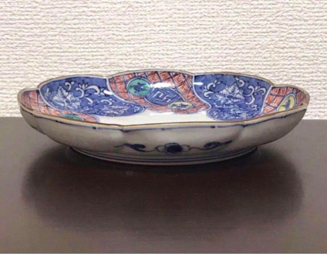 未使用保管品✨清水焼 雲泉 5.8号皿 彩色輪花捻祥瑞 単品✨京焼 加藤雲泉 皿