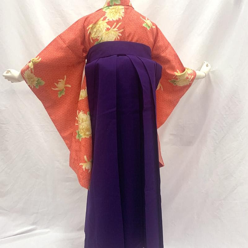 411aj33■卒業式 十三参り ジュニア 着物＆袴 菊■美品