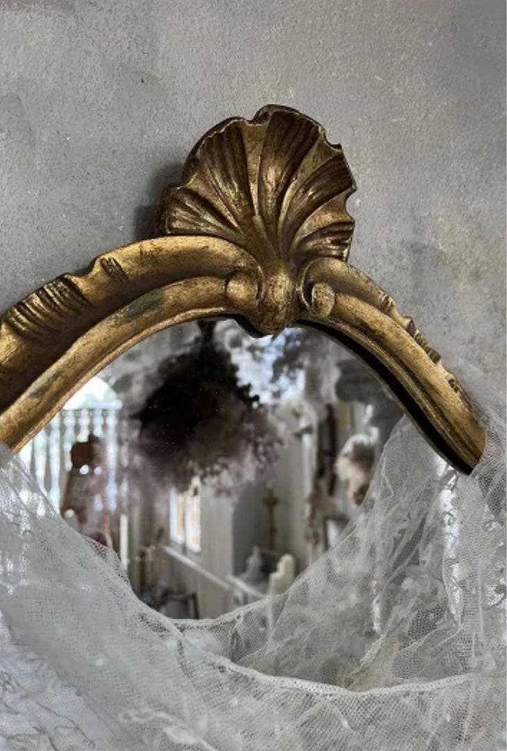 フランスアンティークロココ調ミラー