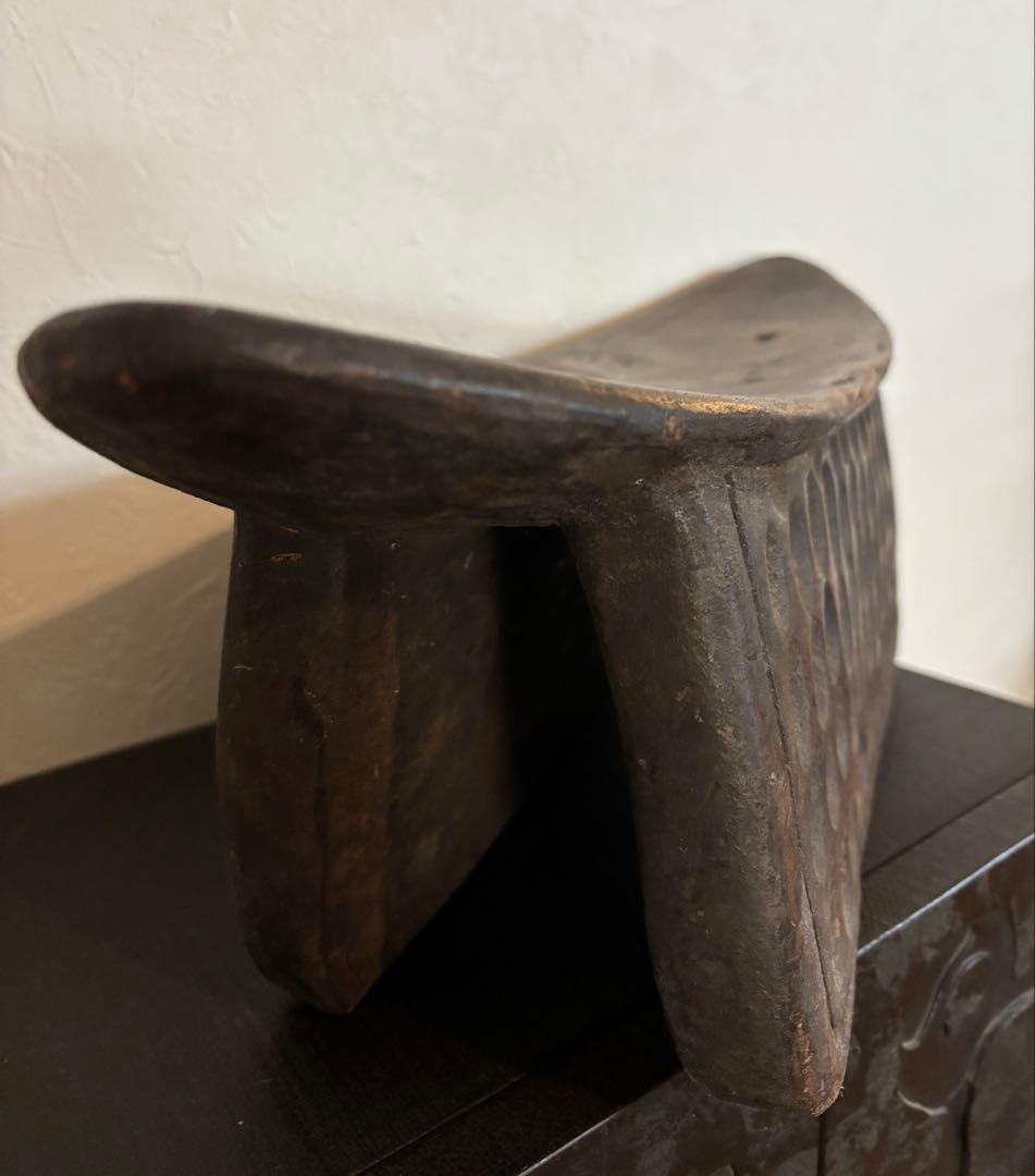 m*M様 西洋民藝グランピエ　ガーナ木彫スツール　アフリカンプリミティブアート