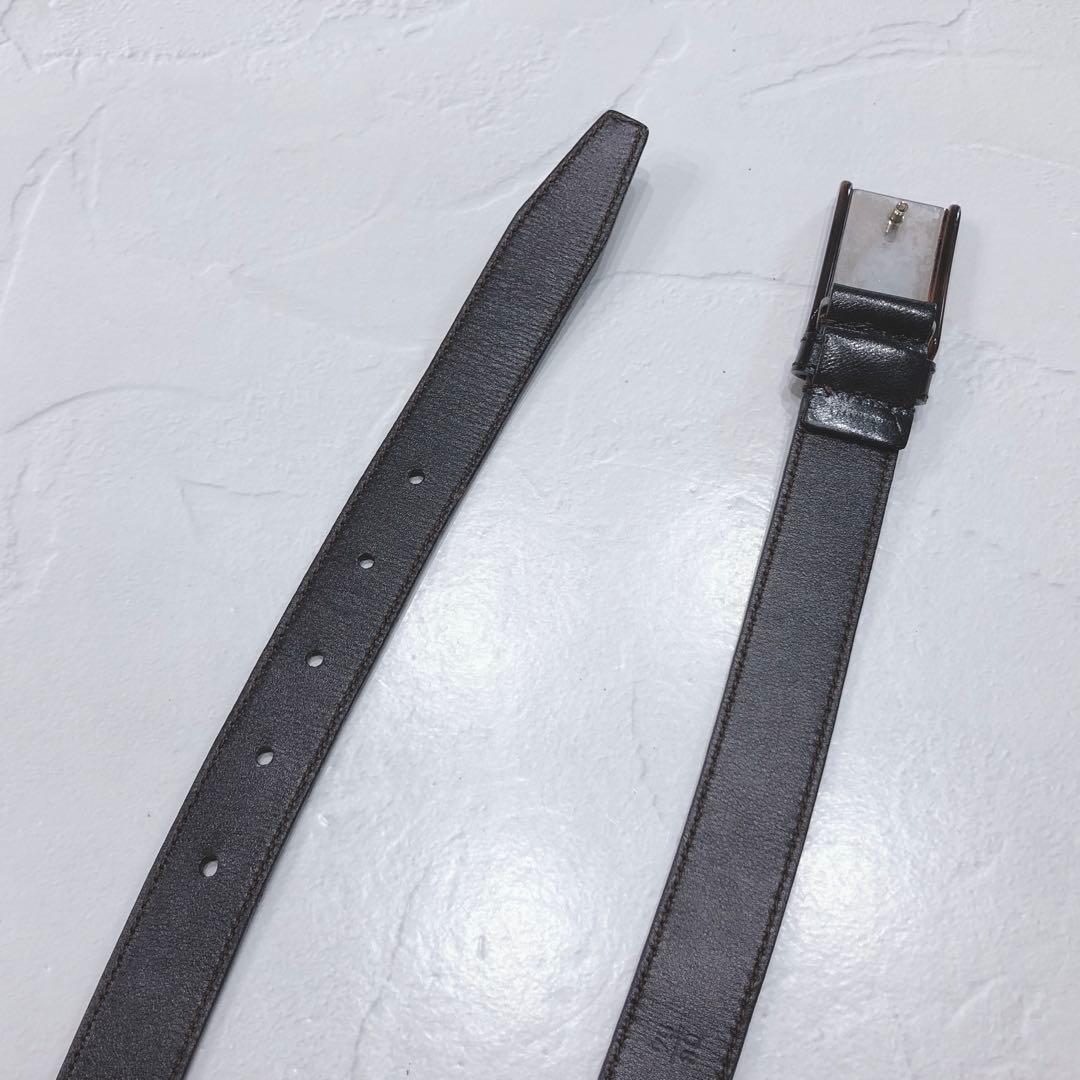 ☆PRADA☆ プラダ バックルベルト ブラック ブラウン ロゴ べっ甲