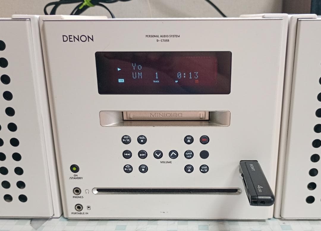 DENON CD/MD/USB/BT対応 D-C7USB　ＢＴレシーバー付き