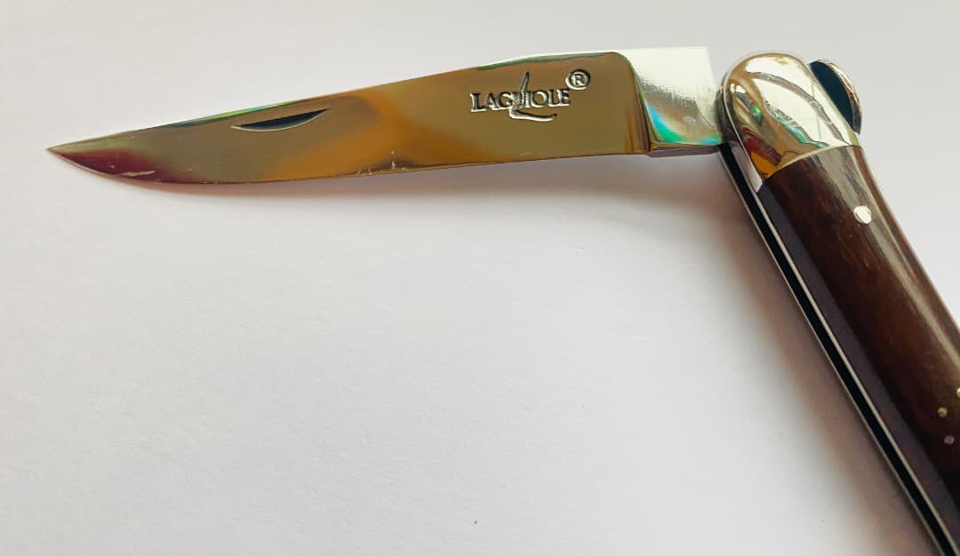 ライヨール ラギオール LOGマーク付 フォールディングナイフ 折りたたみ 茶色