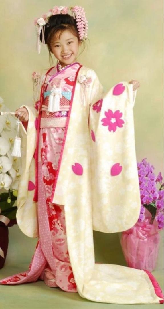 まめ姫ちゃま　お姫様風　7歳七五三着物