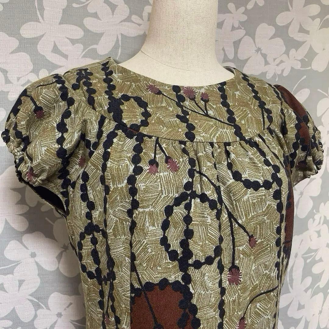 mina perhonen ミナペルホネン ウール100％ 花模様 ワンピース