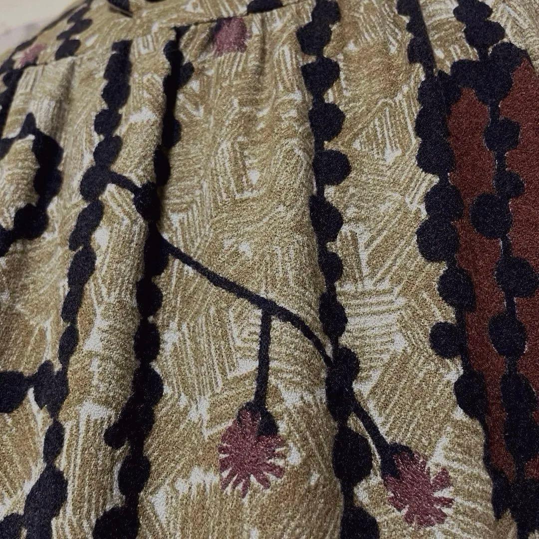 mina perhonen ミナペルホネン ウール100％ 花模様 ワンピース