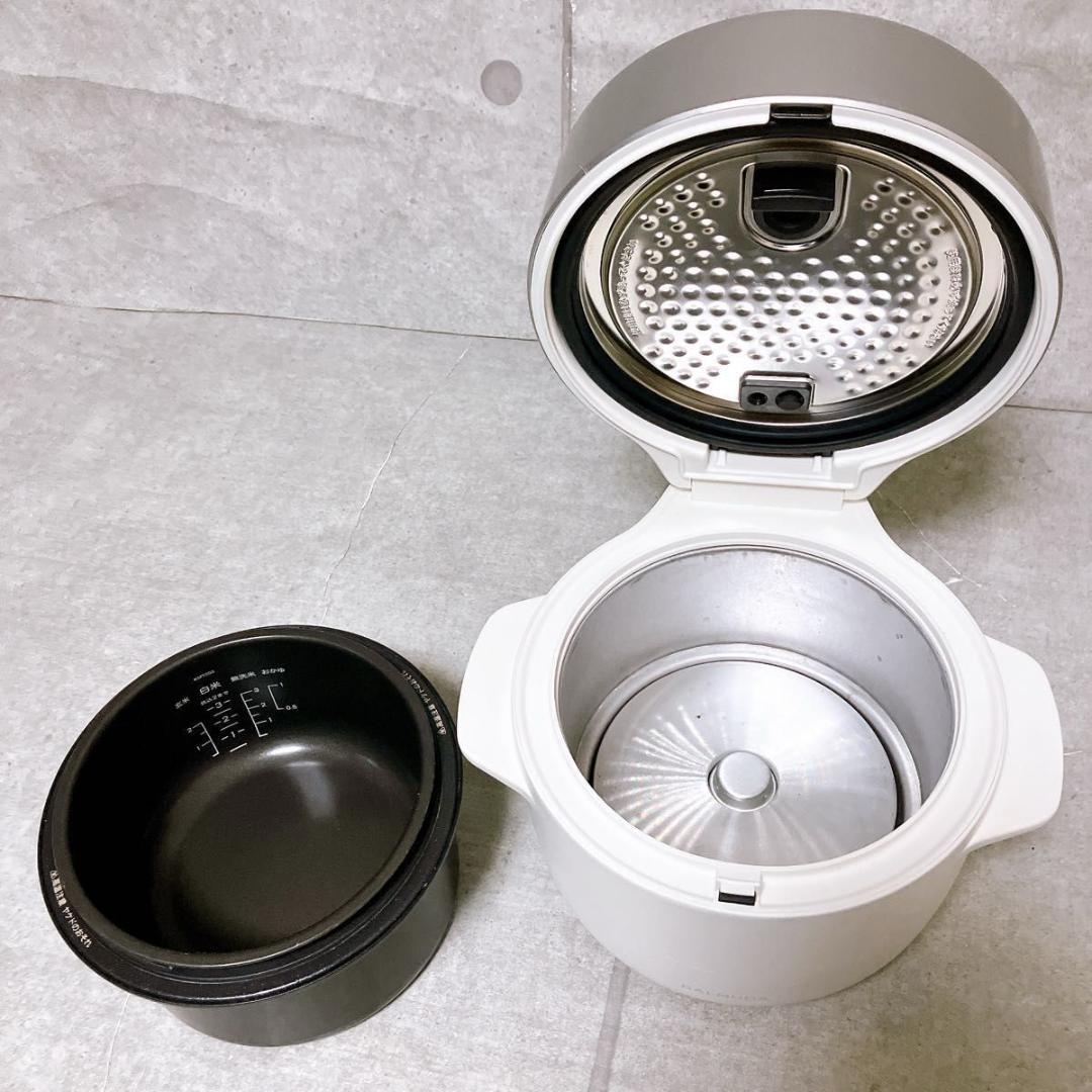 バルミューダ The Gohan K03A-WH 電気炊飯器 3合炊き ホワイト