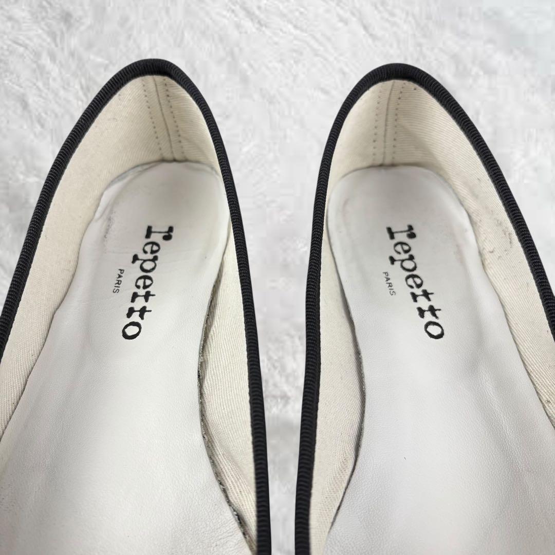 レペット repetto サンドリオン バレエシューズ 38 ブラック レザー