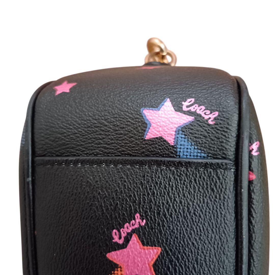 COACH／コーチ　ショルダーバッグ　カメラバッグ　星柄　ブラック