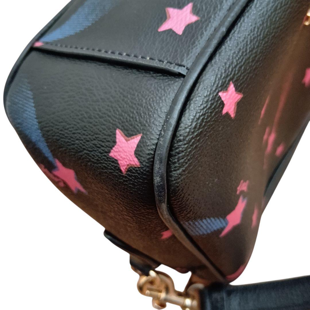 COACH／コーチ　ショルダーバッグ　カメラバッグ　星柄　ブラック