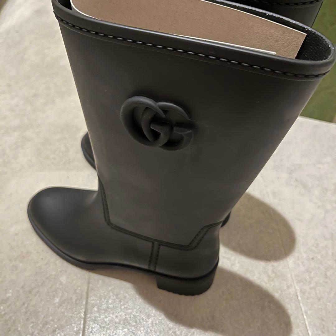 グッチ 未使用 GGマーモント レインブーツ