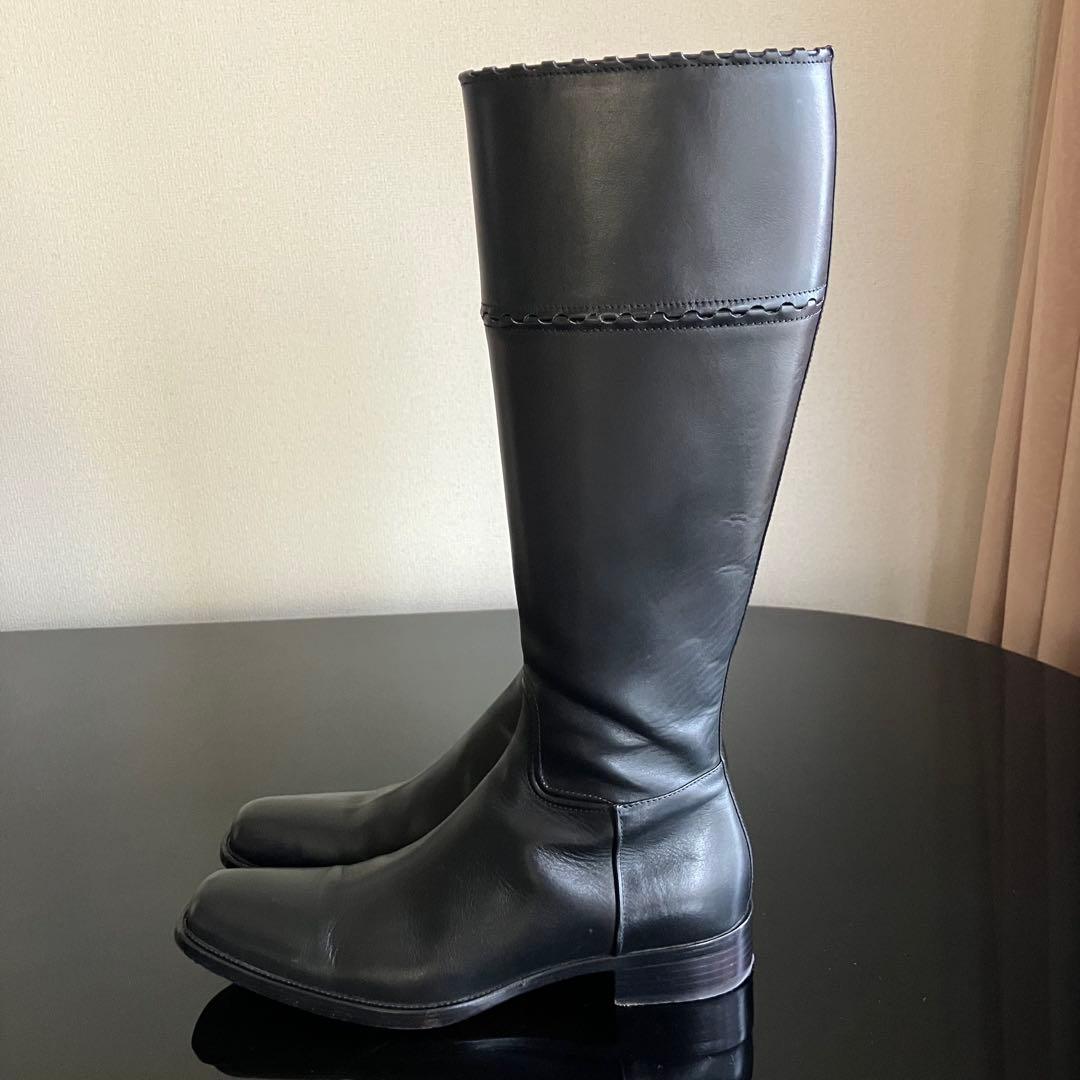 希少　ALAIA レザーロングブーツ　ビンテージ　アズディン・アライア　マドンナ