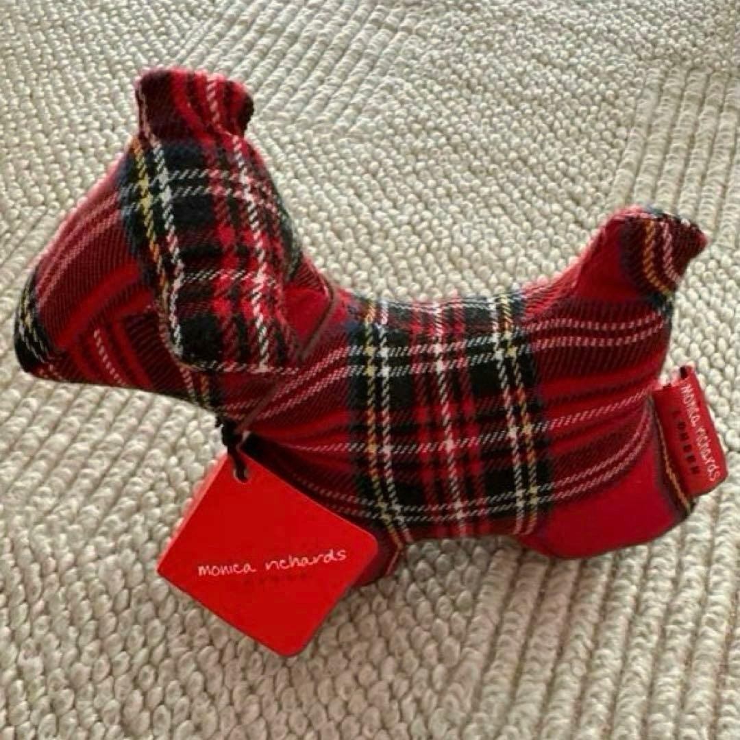 希少！モニカリチャードロンドン リトルドッグ ペーパーウェイト レッドタータン