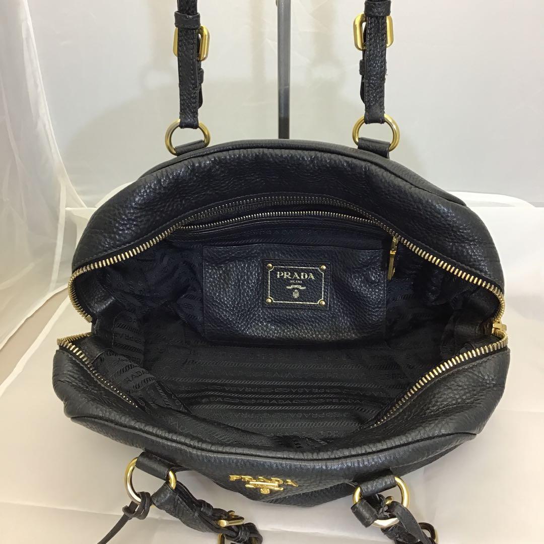 ❣️PRADAプラダ❣️レザーミニボストンバック　ヴィッテロダイノ　B3091M