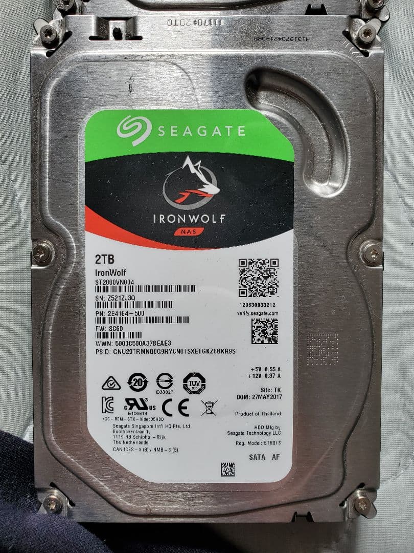 Seagate IronWolf 2TB HDD 4台セット 計8TB