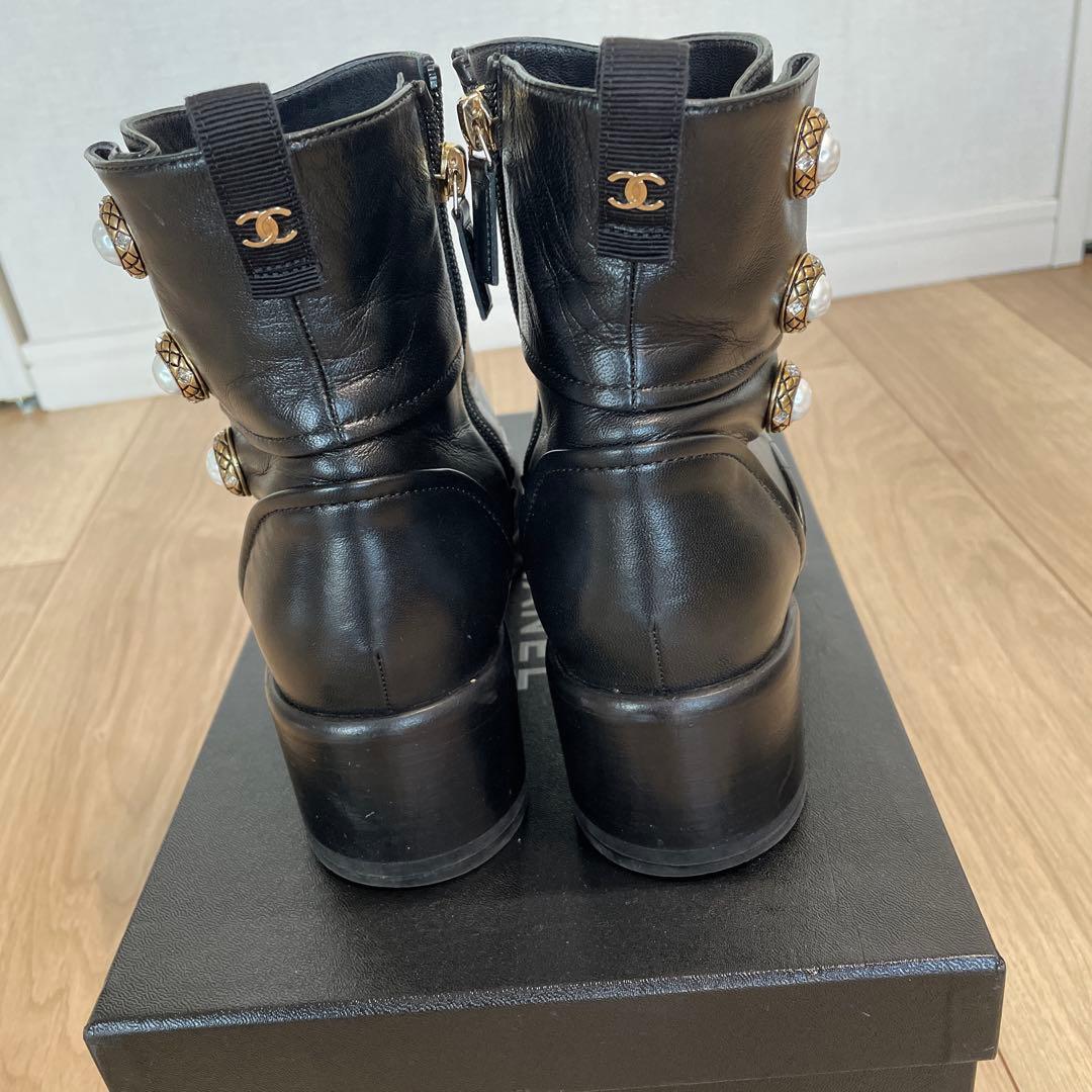 シャネル　黒　38 レザー