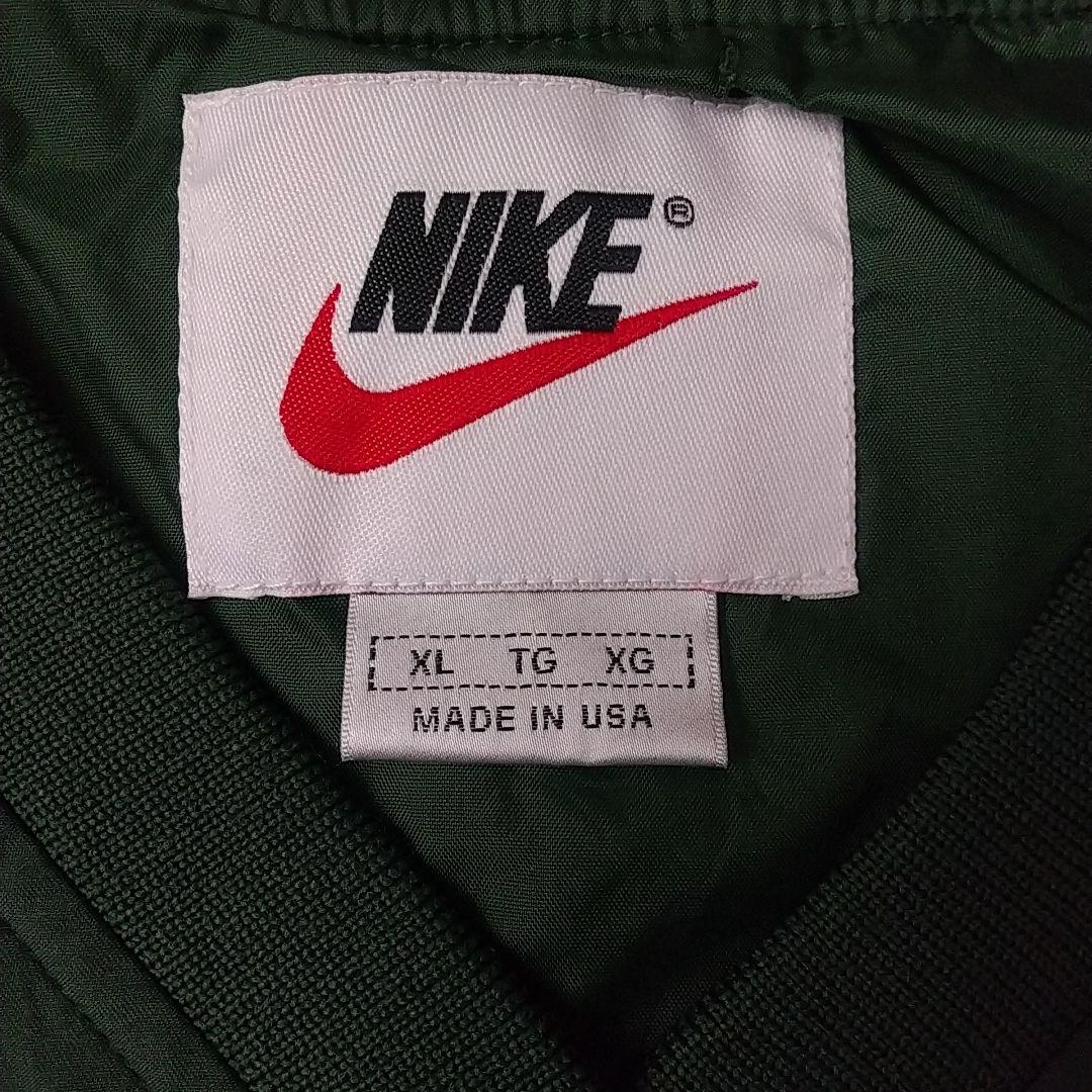 希少サイズ☆90s ナイキ 刺繍センターロゴ ナイロンジャケット XL USA製