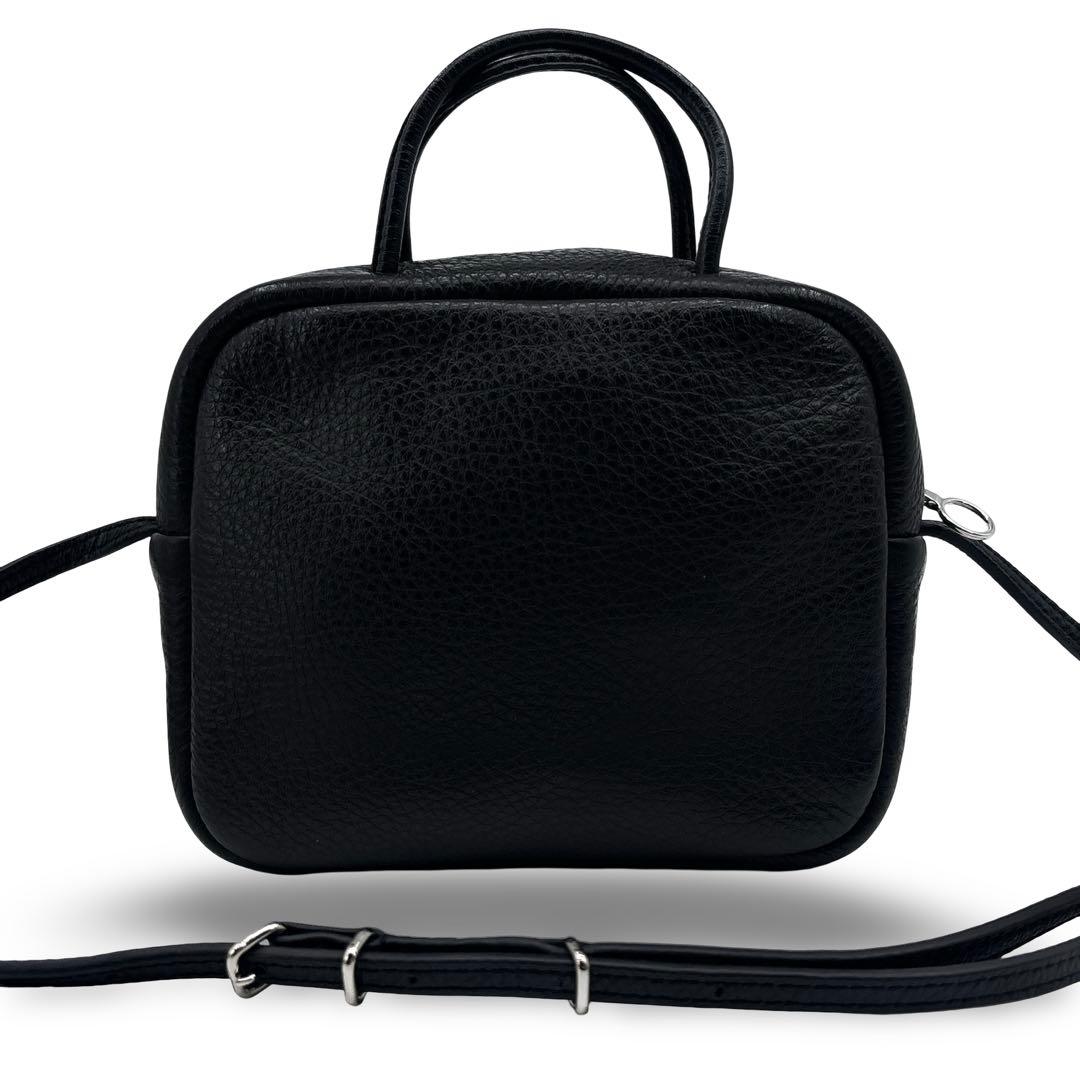 【未使用級　極美品】Aeta アエタ 2WAY　ショルダーバッグ 　シボ革　黒