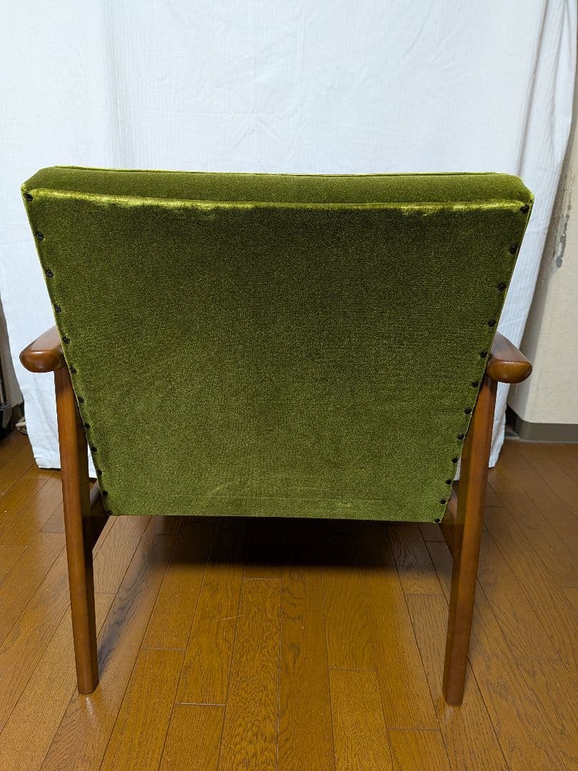カリモク60kチェア　モケットグリーン 1人掛けソファ