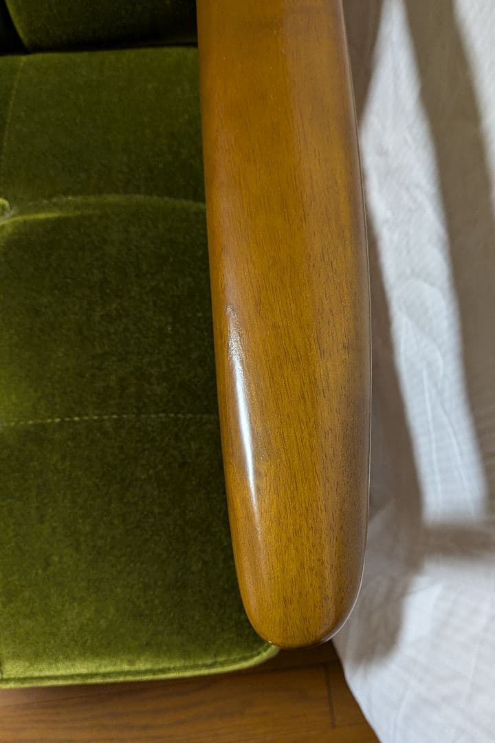 カリモク60kチェア　モケットグリーン 1人掛けソファ