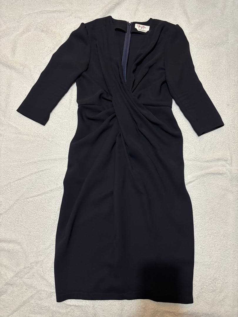 美品 11号✨ケイミー ヴィーナスワンピース ストレッチ ジャージー 洗える 紺