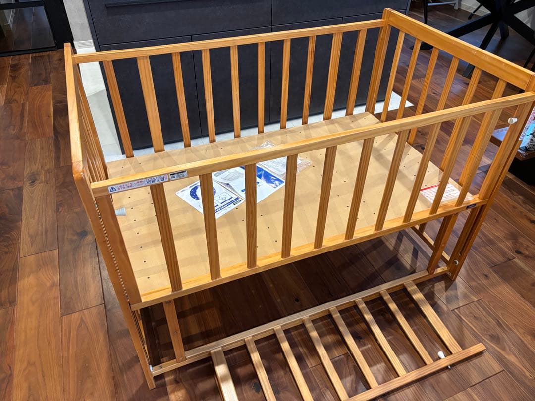 ［太郎］KATOJI 木製ベビーベッド