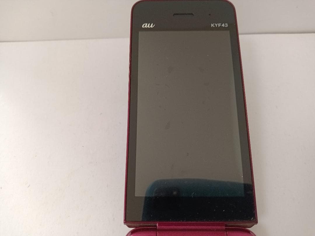 ☆ au かんたんケータイ ライト KYF43 ワインレッド