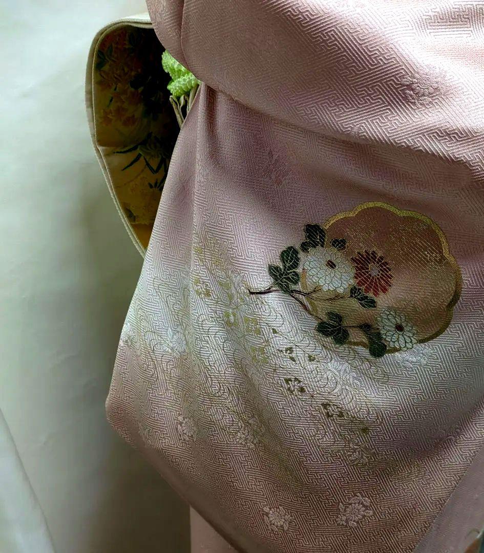 訪問着５点セット　正絹　袷　金彩模様