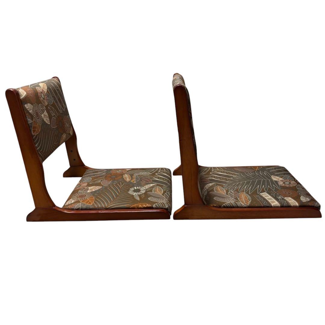 折りたたみ座椅子 天然木 2脚セット