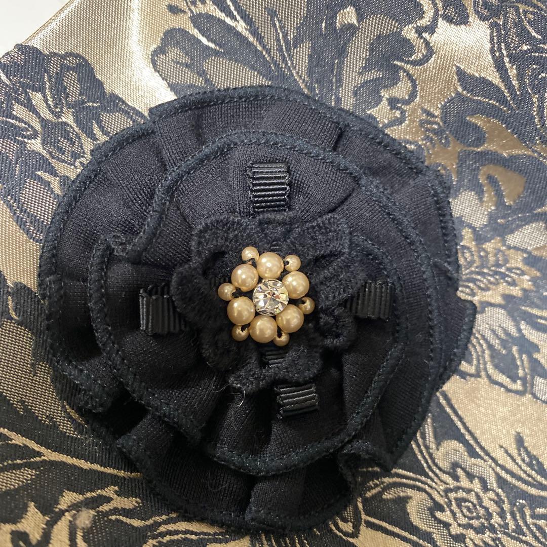 大きいサイズ！super Beauty/カメリアモチーフ上品ワンピース44