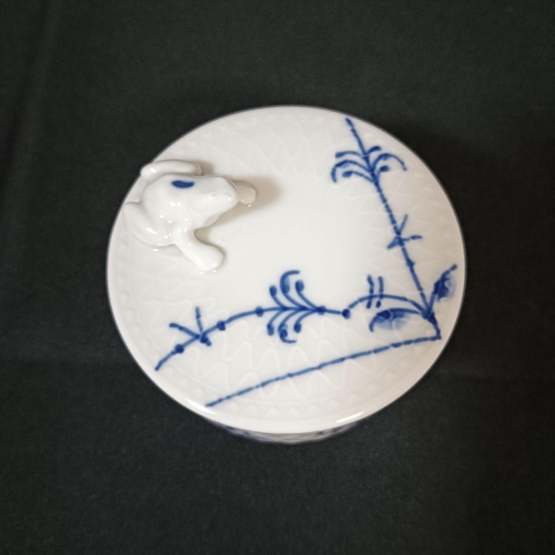 ロイヤルコペンハーゲン　ブルーパルメッテ　シュガーボックス　蓋物　蛙　フロッグ