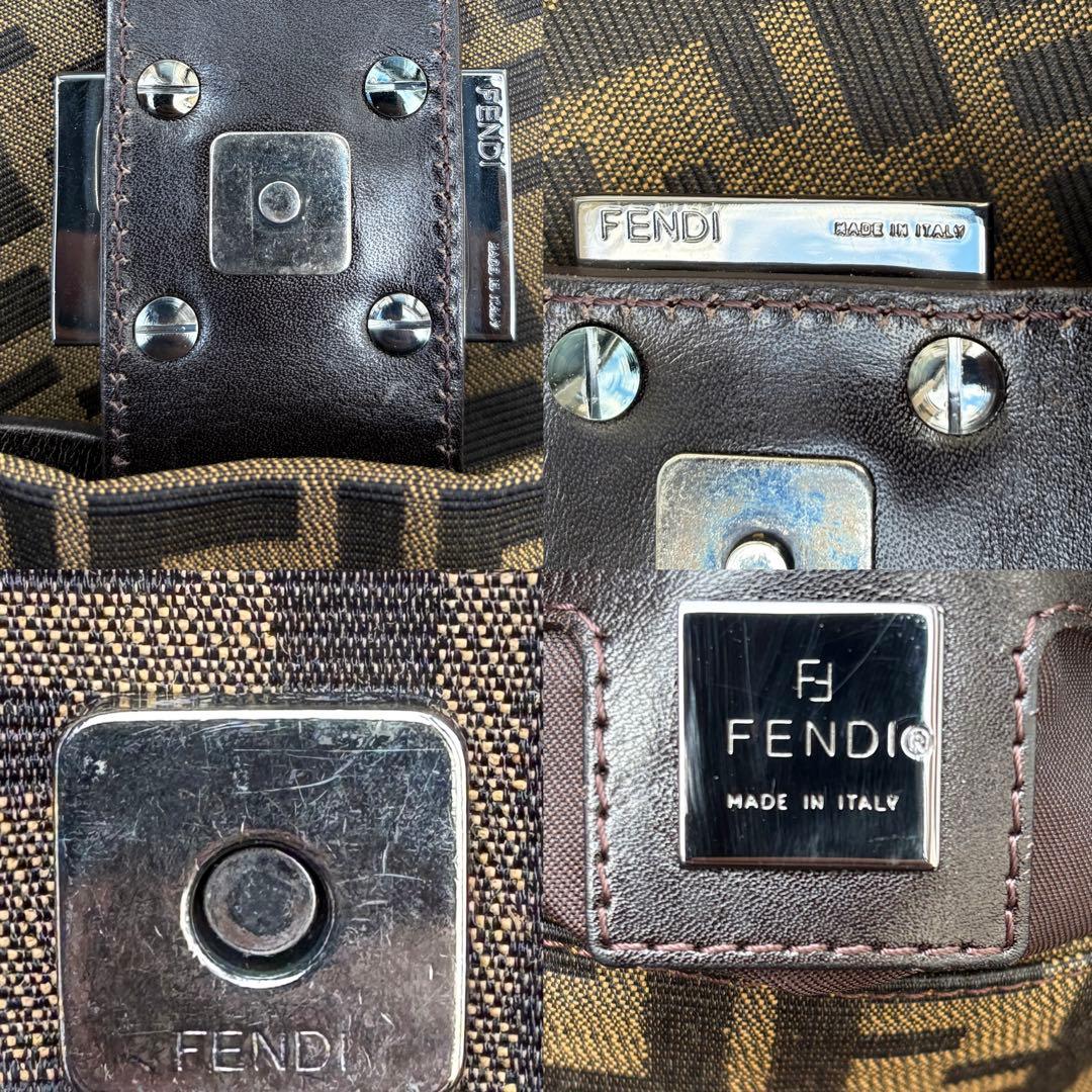 FENDI フェンディ マンマバケット ワンショルダーバッグ ズッカ柄 美品