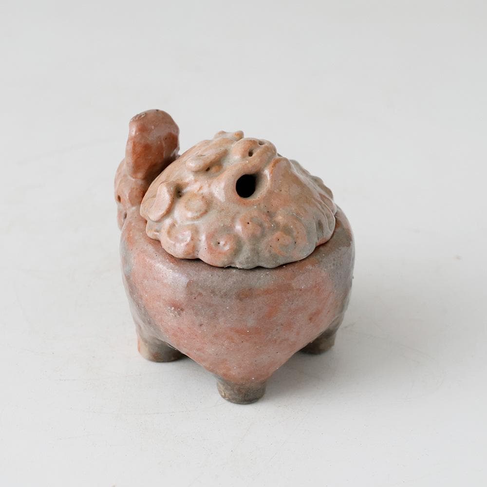 希少 古府焼 獅子香炉 北村光月 大正3年 箱書あり 越中富山 郷土玩具 時代物