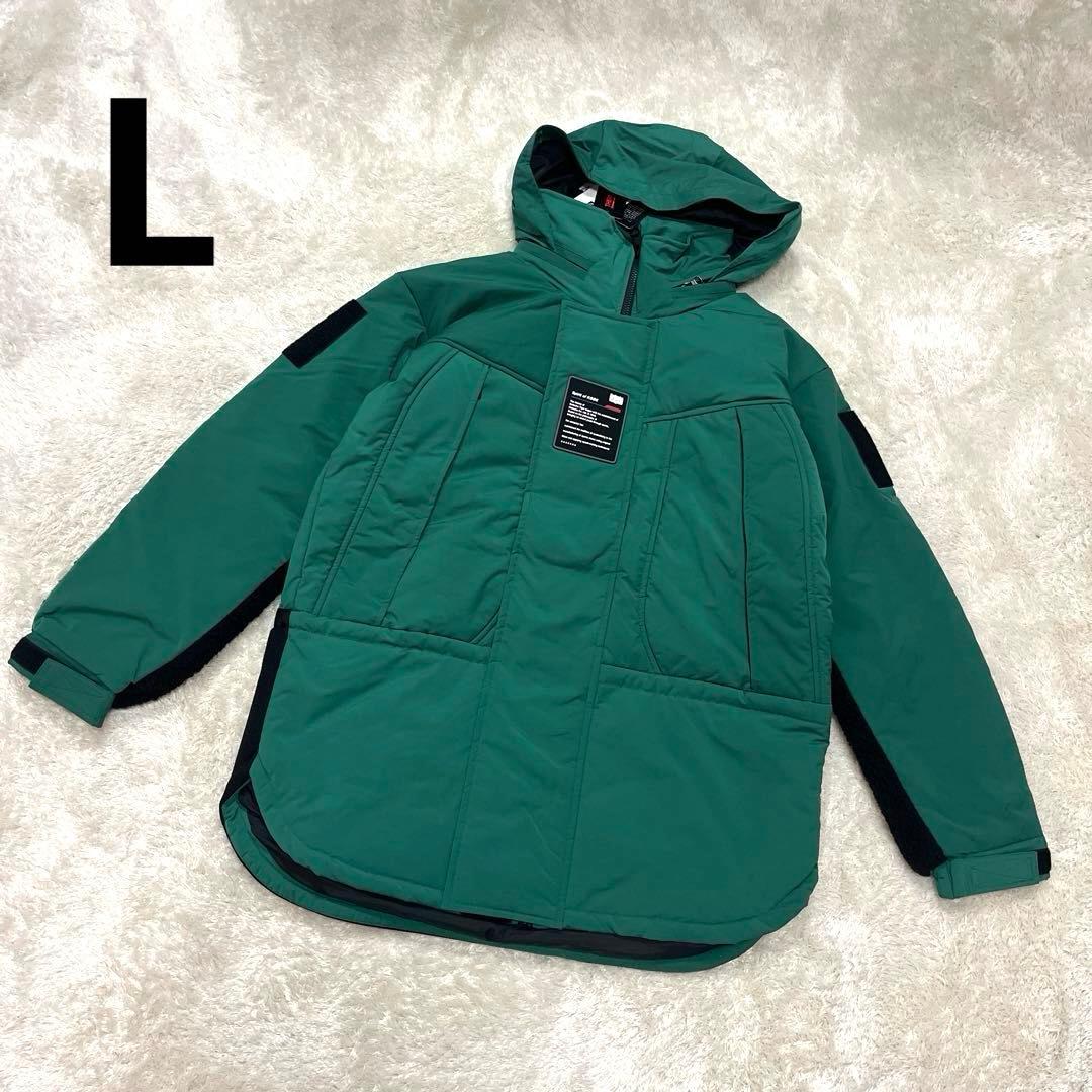 新品　Onitsuka Tiger ダウンジャケット　グリーン　Lサイズ