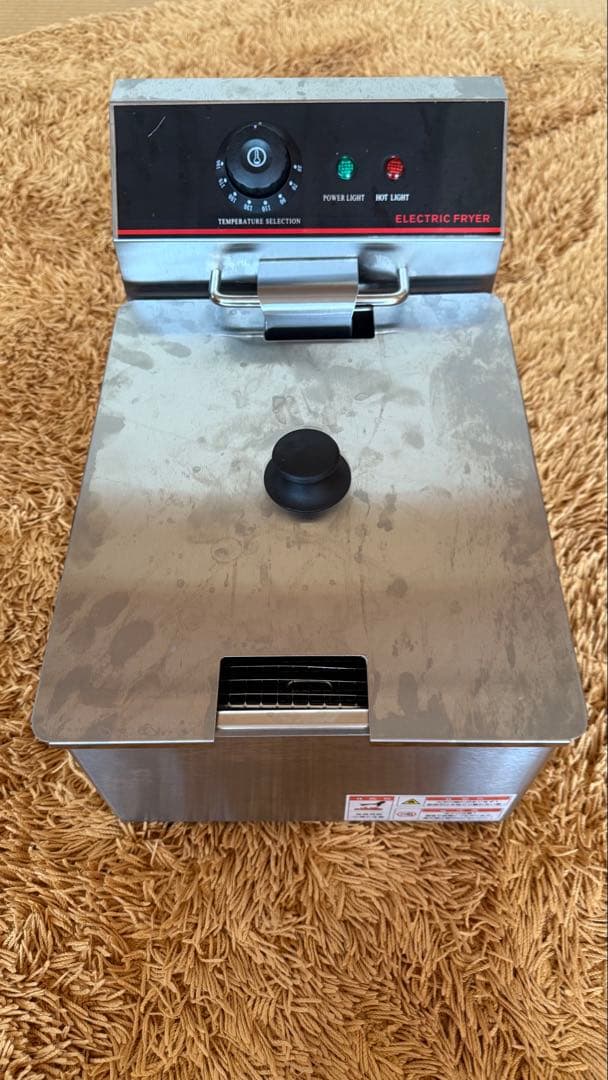 電気フライヤー ステンレス製 温度調節機能付き
