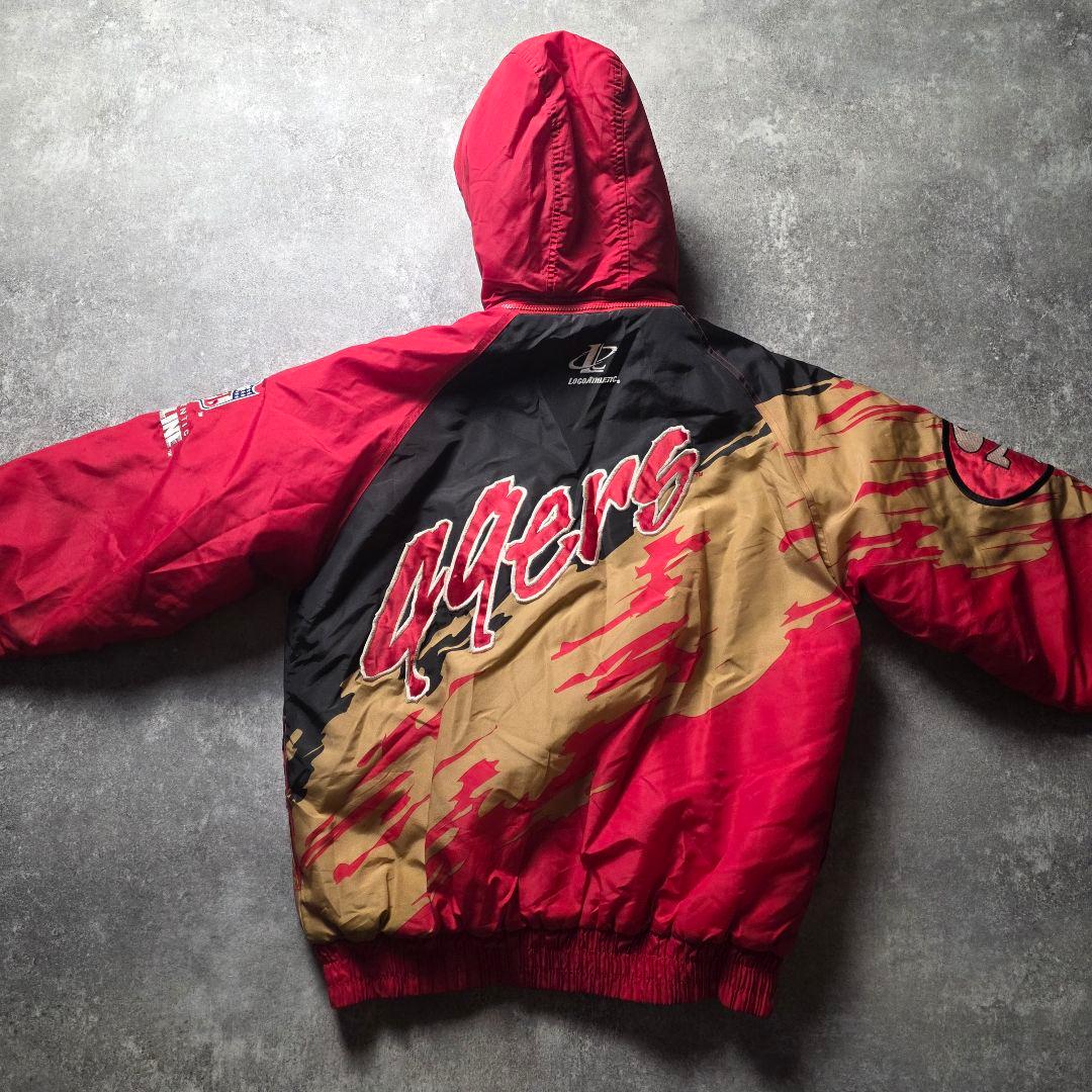 美品90sNFLサンフランシスコフォーティナイナーズ49ersナイロンジャケット