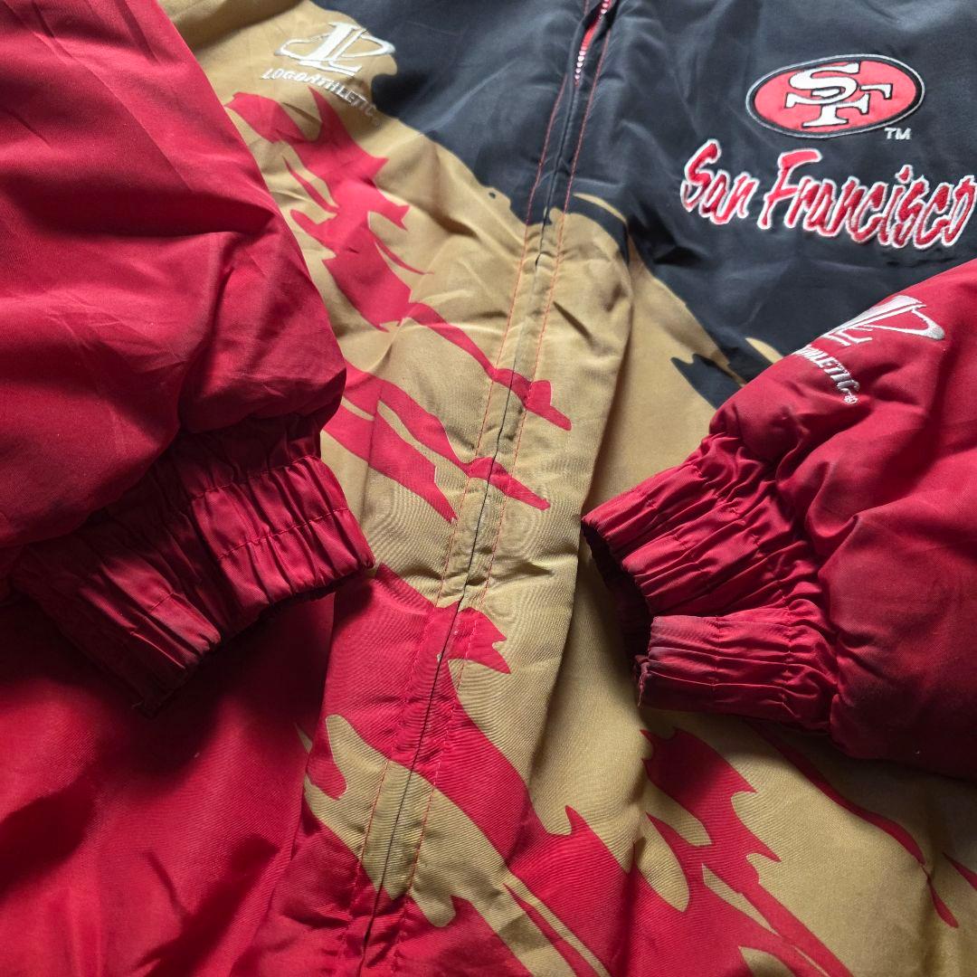 美品90sNFLサンフランシスコフォーティナイナーズ49ersナイロンジャケット