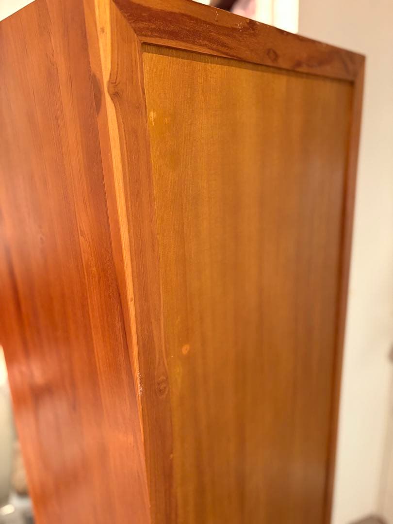 オールドチーク 無垢材 ブックシェルフ 3段+引き出し×2 価格交渉歓迎