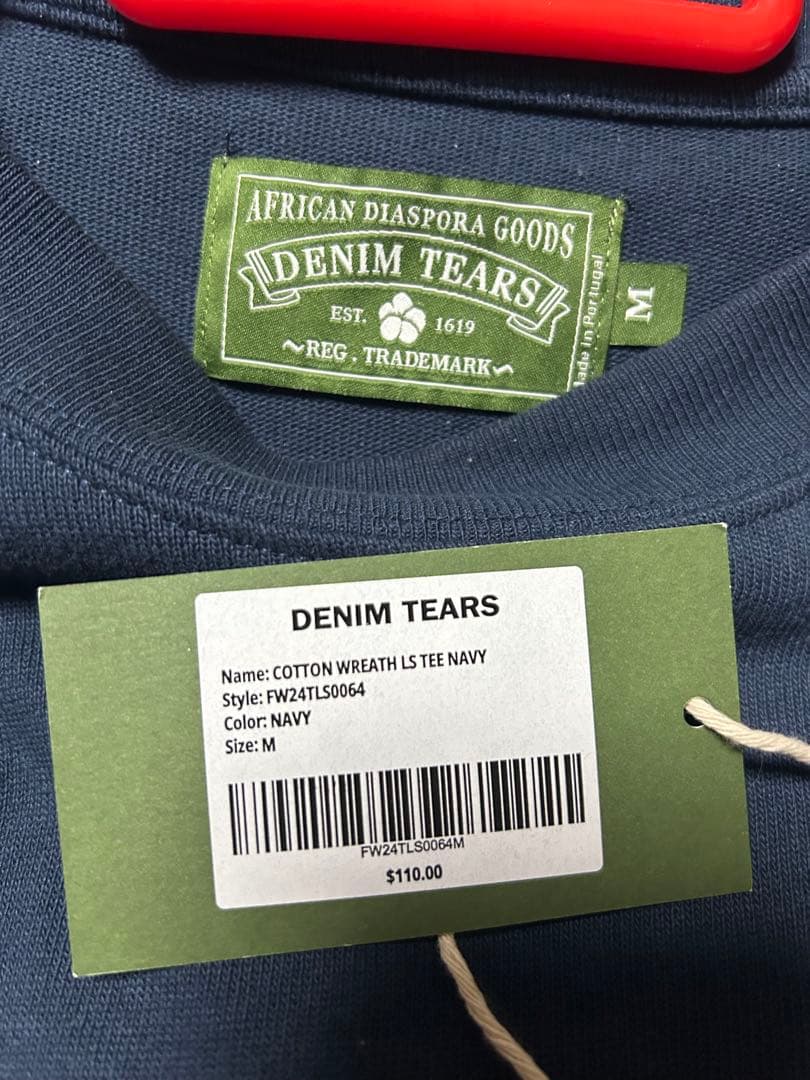 DENIM TEARS デニムティアーズ ロンT ネイビー