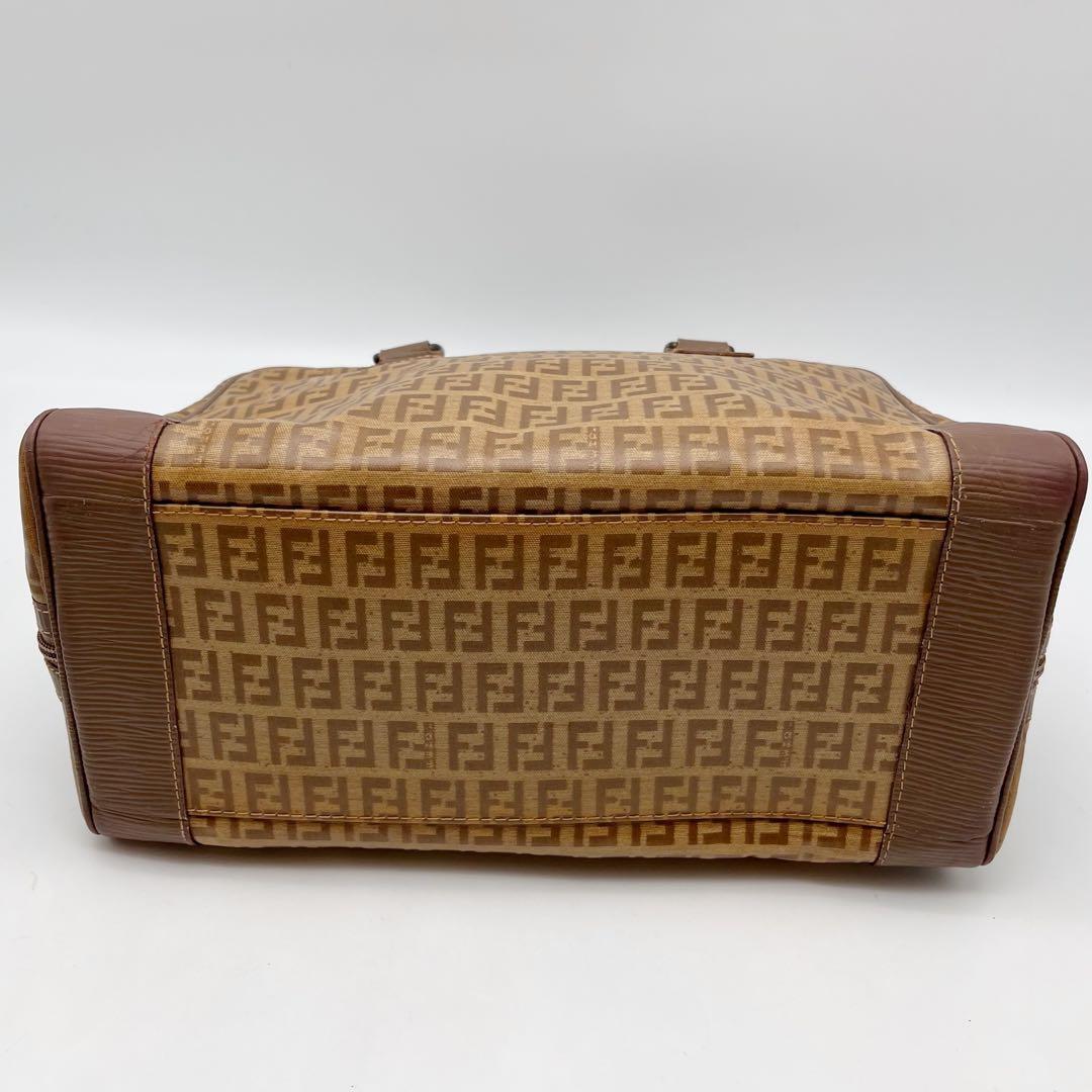 FENDI フェンディ　ズッキーノ　ハンドバッグ　ミニボストン　ファスナー難あり