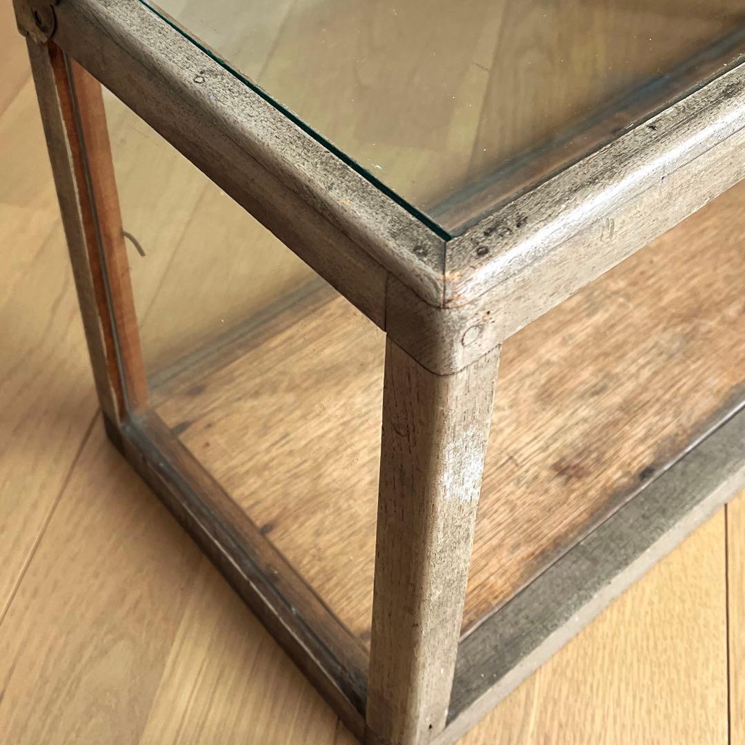 古道具　昭和レトロ　木製　ガラス　ショーケース