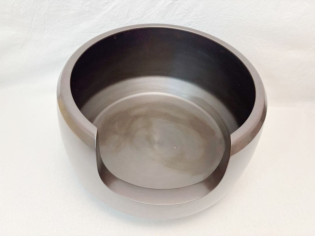 未使用 茶道具 釜師 畠春斎造 乳足 唐銅面取風炉 火箸底板底取灰匙 紙釜敷羽箒